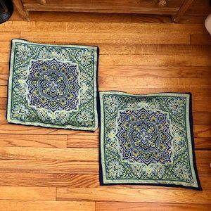 Pair of Pottery Barn Silk Pillow Covers(Naomi)